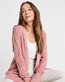 ROSE EDGE TO EDGE STITCH SLEEVE CARDIGAN