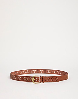 Flower Laser Cut Jean Belt