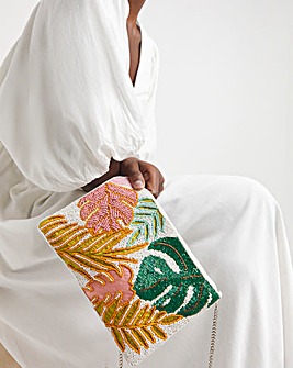 Multi Beaded Clutch Bag