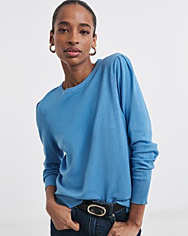 Blue Crew Neck Jumper