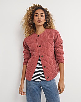 Pink Washed Quilted Jacket
