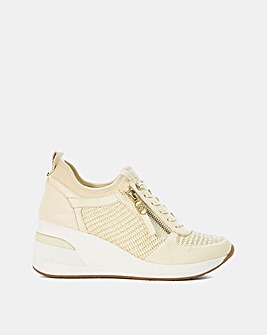 Dune Eilin Wedge Lace-Up Trainers