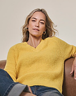 Yellow Open Stitch Jumper