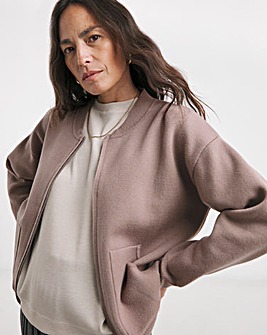 Cocoa Knitted Bomber