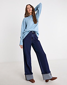 Blue Yoke Stitch Jumper