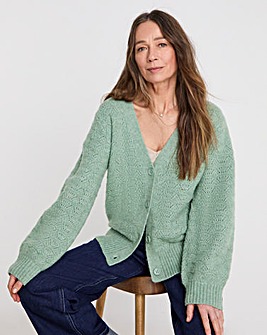 Sage All Over Stitch Cardigan