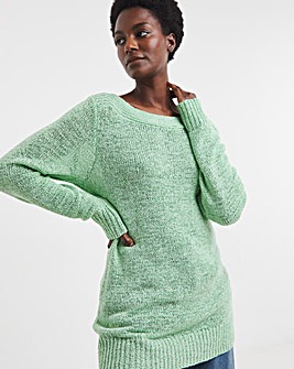 SOFT MINT TAPE YARN TUNIC