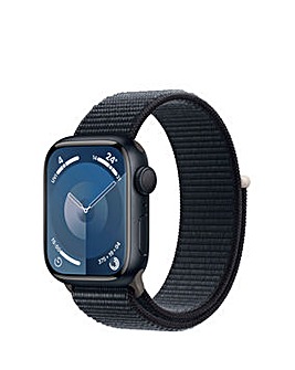 Apple Watch Series 9 GPS 41mm Midnight Aluminium Case, Midnight Sport Loop