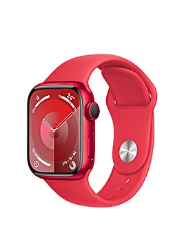 Apple Watch Series 9 GPS 41mm (PRODUCT)RED Aluminium Case with Sport Band - S/M