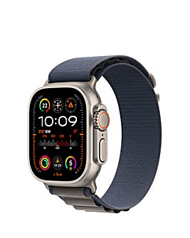 Apple Watch Ultra 2 Cellular 49mm Titanium Case with Blue Alpine Loop - Small