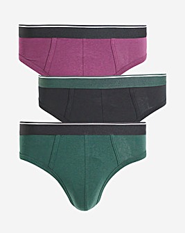 3 Pack Contrast Waistband Brief