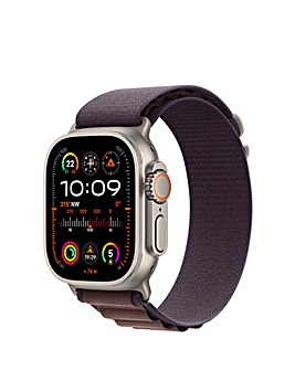 Apple Watch Ultra 2 Cellular 49mm Titanium Case with Indigo Alpine Loop - Small