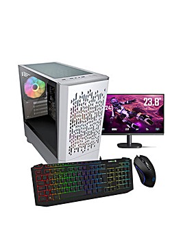 Stormforce Onyx Ryzen 5 4500 RTX Gaming Desktop Monitor Keyboard & Mouse Bundle