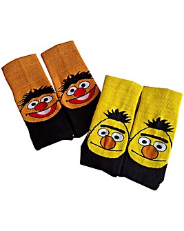 Mens Bert & Ernie 2pk Slipper Sock