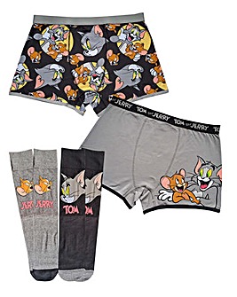 Mens 2pk Tom & Jerry Gift Set