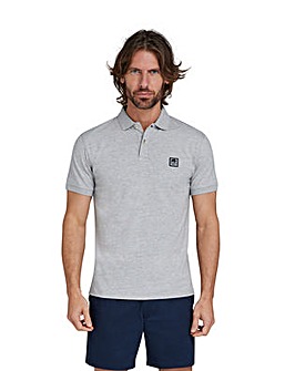 Raging Bull Patch Jersey Polo Grey Marl