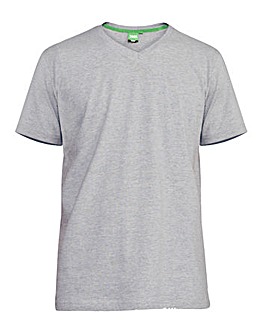 D555 Signature "V" Neck  Grey Premium Weight T-Shirt