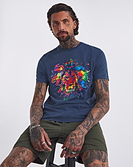 Joe Browns Drippy Splatter Lion T-Shirt Long Length