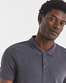 Pure Cotton Pique Polo- Charcoal