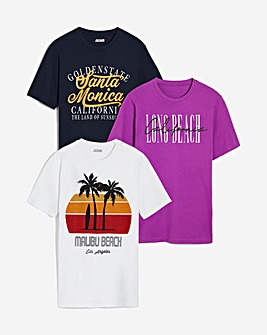 Pack of 3 Graphic T-shirts Long