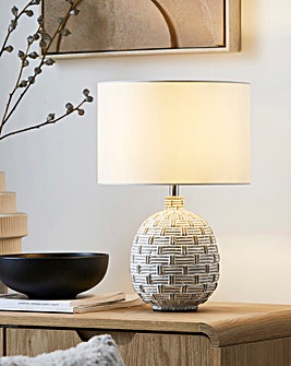 Textured Ceramic Table Lamp