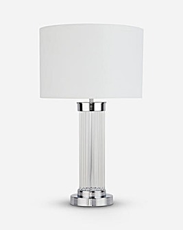 Chrome Glass Rods Base Table Lamp
