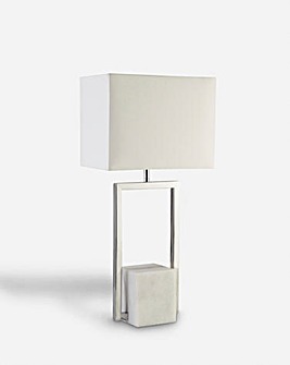 Marble Base Table Lamp With Shade