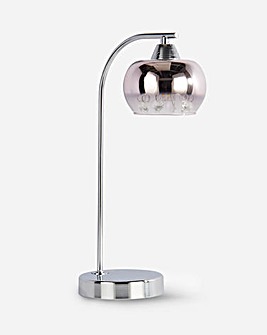 Rose Chrome Glass Table Lamp