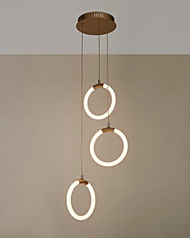 LED Frosted Hoop Ceiling Pendant