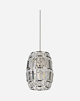 Chrome & Glass Pendant Shade