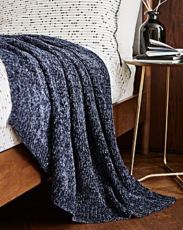 Chenille Knitted Throw