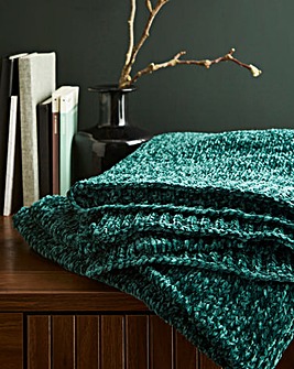 Chenille Knitted Throw