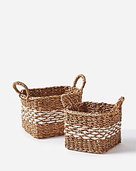 Set of 2 Square Storage Baskets