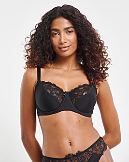 Pretty Secrets Ivy Lace Basic Black Balcony Bra B-F