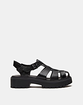 Timberland Stone Street Fisherman Black Full Grain Sandals