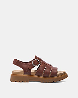 Timberland Clairemont Way Dark Red Full Grain Fisherman Sandals