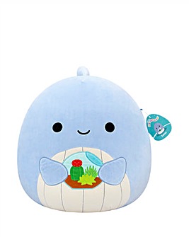 Squishmallows Large Plush 16in - Samir Light Blue Whale Holding Terrarium