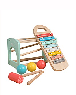 TP Owl & Fox Wooden Pound and Tap Bench Xylophone