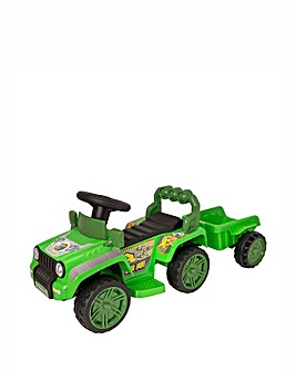 EVO Jurassic 4x4 Ride On with Trailer - Green