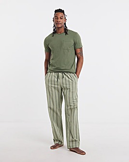 Pocket T-Shirt/Stripe Bottom Pyjama Set