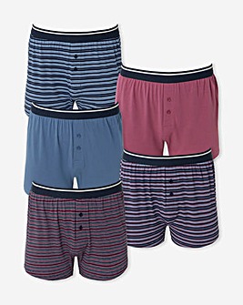 5 Pack Stripe Loose Boxers