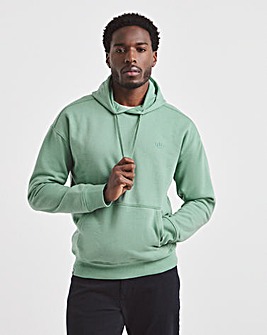 Union Garment Dyed Relaxed Fit Hooded Sweatshirt- Green