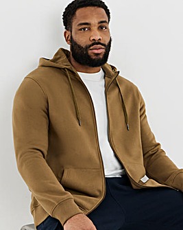 Full Zip Hoodie Long - Beige