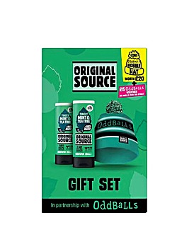 Original Source Odd Balls Green Bobble Hat Gift Set