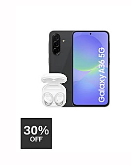 Samsung Galaxy A36 5G Awesome Black & Buds FE Bundle