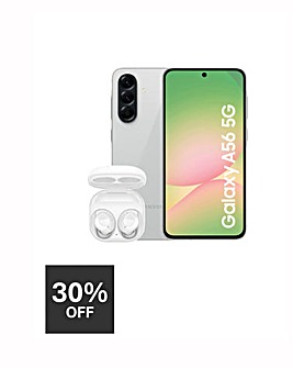 Samsung Galaxy A56 5G Awesome Lightgray & Buds FE Bundle