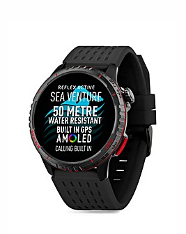 Reflex Active Venture AMOLED 50m Swim GPS Silicone Strap Smart Watch - Black