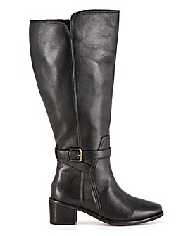 wide fit leather knee high boots uk