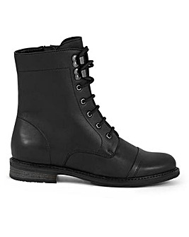 womens wide fit lace up ankle boots