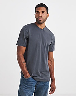 Pure Cotton V Neck T-Shirt Long